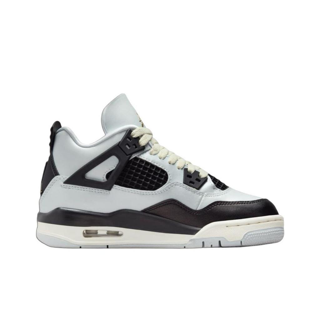 Air Jordan 4 Retro GS Platinum Gold Dětské tenisky Šedá Pure-Platinum Metalická-Zlatá FZ8585-070