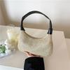 Trend Woven Bag Women's 2025 New Casual Straw Shoulder Bag Mori Beach Ins Tote Bag Underarm Bag