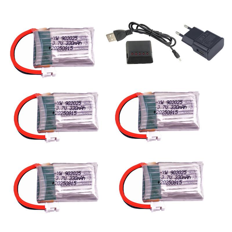 New Upgrade 902025 3.7V 330mAh PH2.0 Mini Drone Battery For Mini RC Quadcopter RC Car Mini RC Toys Parts Battery with Charger