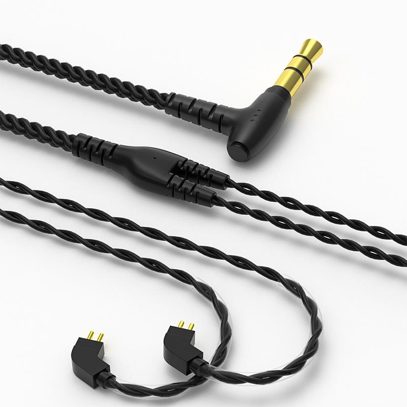 

CVJ V2 Нейтральный угловой кабель для наушников 0.75, совместимый с TRN 0.78, Shuiyueyu, TFZ, 4-жильный из бескислородной меди. 0.75mm no Mic