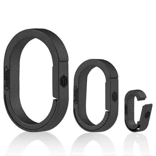 

[KeyUnity] Titanium Key Holder Key Ring Carabiner Connecting Mini Hook Quick Release Connector S/M/L Size PVD Black