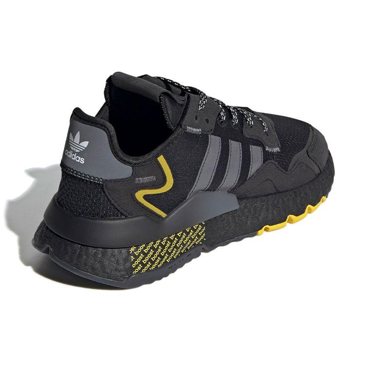 Adidas Originály Nite Jogger Retro Sportovní Odpružení Nízké Lifestylové Tenisky Unisex tenisky Černá Šedá Žlutá FV6571