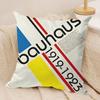 Bauhaus Trendy Lines Cushion Cover Silky Short Plush Invisible Zipper Dustproof Sofa Pillow Case for Home Decor