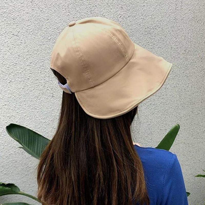 Men's Women's Sun Hat Solid Color Fisherman Hat Spring Summer Adjustable Outdoor Beach Foldable Sun Hat