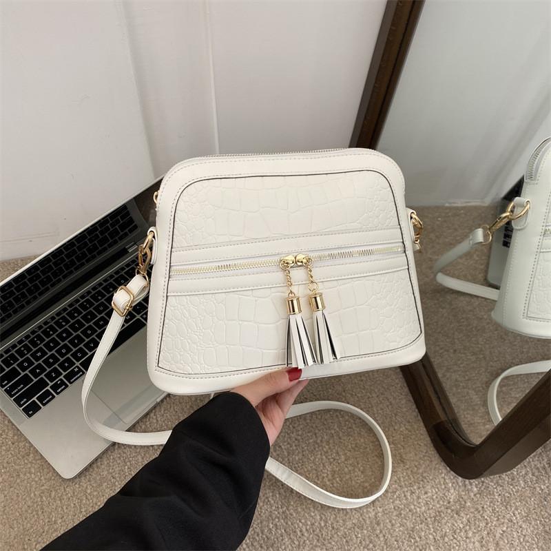Stylish Glossy Crocodile Pattern Handbag For Women With Trendy Shoulder And Crossbody Options