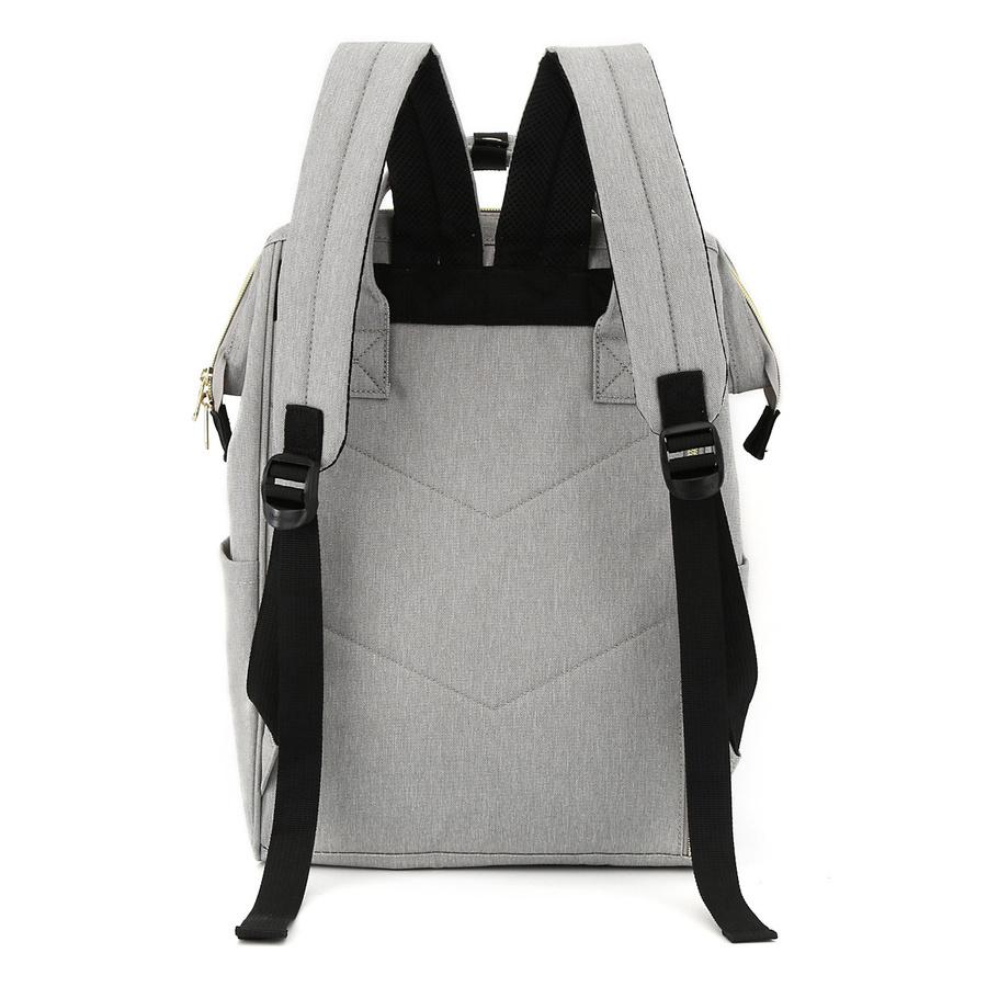 Plecak Damski Szary Pojemny Z USB I Kieszenią Na Laptopa - Himawari