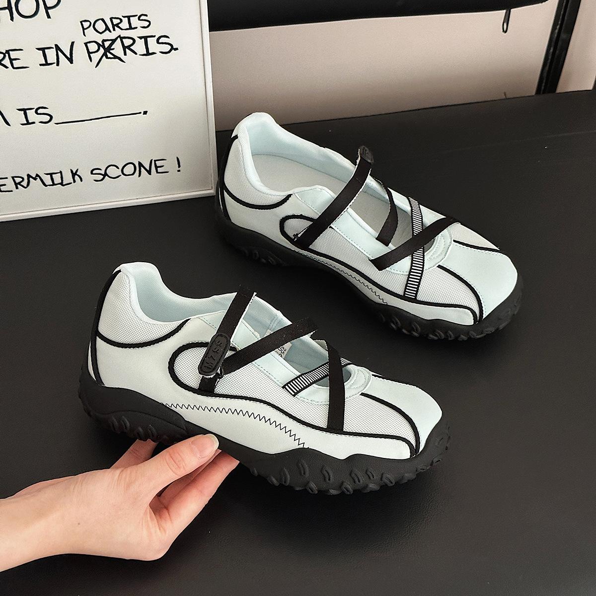 

Мэри Джейн увеличивает высоту балетных тренировочных туфель женская обувь 2025 новая маленькая летняя платформа повседневная спортивная обувь сандалии 40 синий