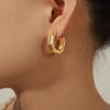 18K Gold Plated Geometric Polygon Earrings - Elegant & Versatile Design