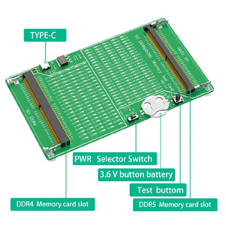 Features Laptop SO DDR4 DDR5 Memory Test Card with LED Indicators Computer Adapter Board