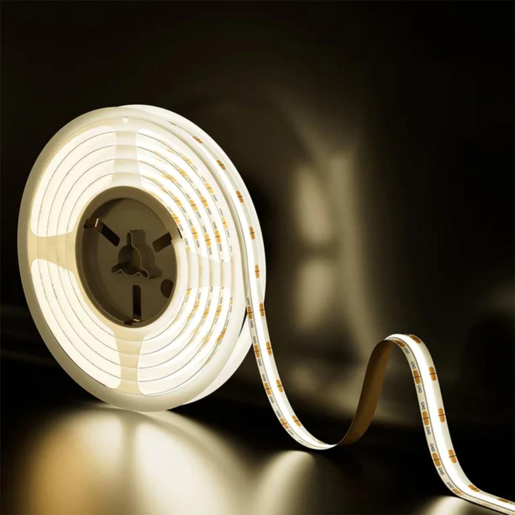 New 16.4ft Flexible Cob Strip Light - Cool White, Natural Light, and Warm for Living Room, Cabinet, Counter - Ideal for Home Dec