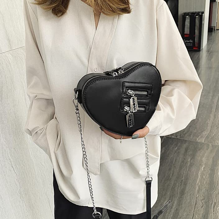 Harujio Mini Shoulder Bag for Dark Princess Yami Gothic Otaku Style Heart-Shaped Women, Heart-Shaped, Mass-Produced Bag, Style, Kawaii, Girly, Lolita,