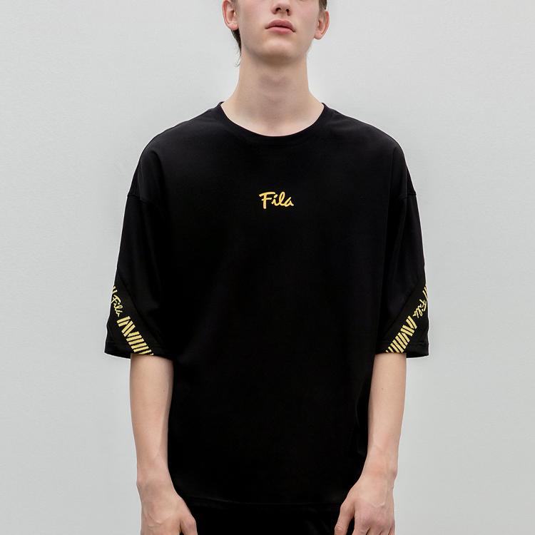 Fila Loose Short Sleeve T-Shirt Unisex Tops Black F11M938126F-BK