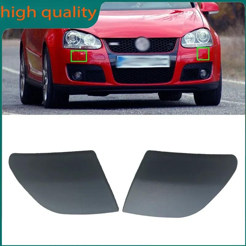 For VW Golf 5 Jetta A5 MK5 2006-2009 1 2PCS New Primed Front Bumper Grill Headlight Lamp Washer Cover Cap Trim