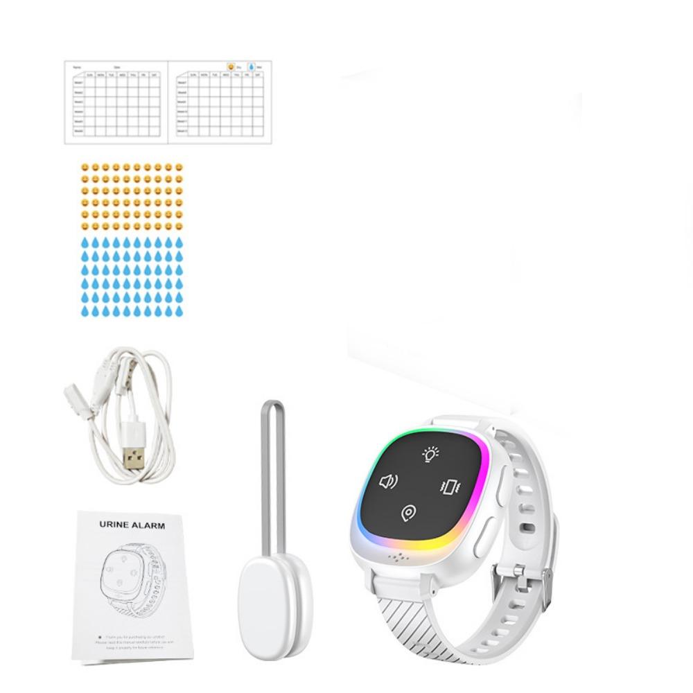 Wireless Bedwetting Alarm Portable Vibrating Reminder Device Urine Moisture Alarm Potty Training S белый