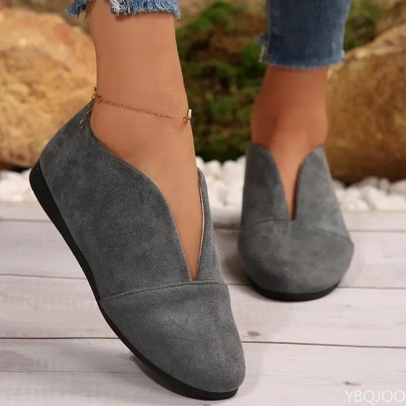 Fashion Fashionable New Spring Autumn Women's Soft Sole Single Shoe Fabric Flat Sole Casual Lightweight Shoes Size Shallow Mouth Shoes
