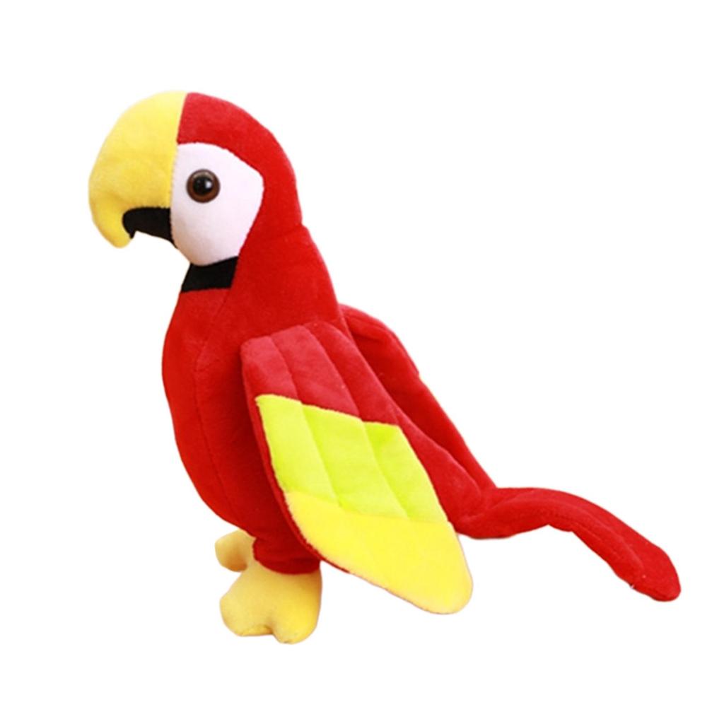 Cartoon Parrot Figure Toy Macaw Pillow Bird Stuffed Animal for Party Favors Room Decoration Children