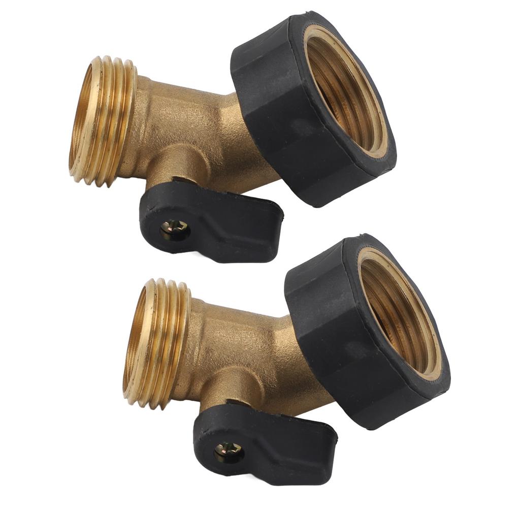 Brass Garden Hose Shutoff Valve Curved Design Water Control for Garden Irrigation Car Washing