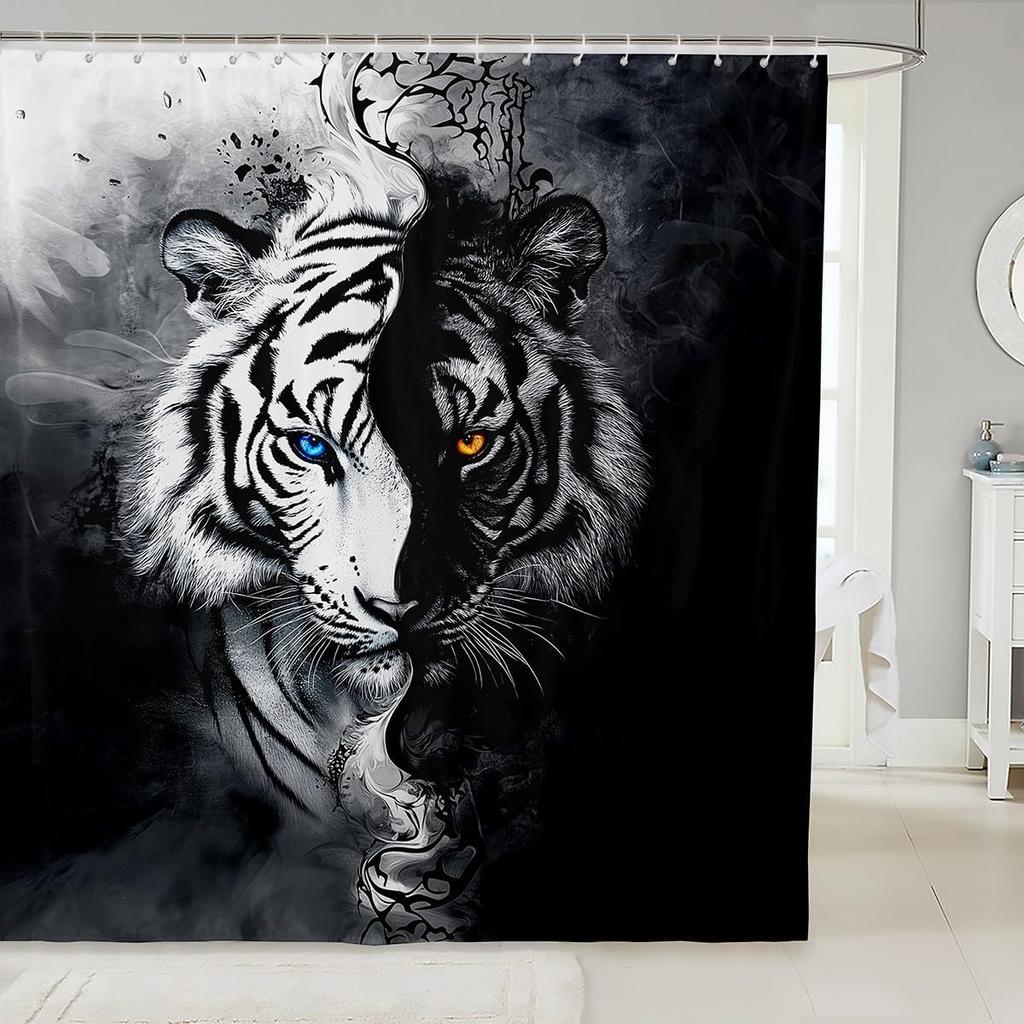 Japanese Style Bathroom Accessories Dragon Shower Curtain Magical Animals Bath Curtain Western Wildlife Theme Bathroom Sets