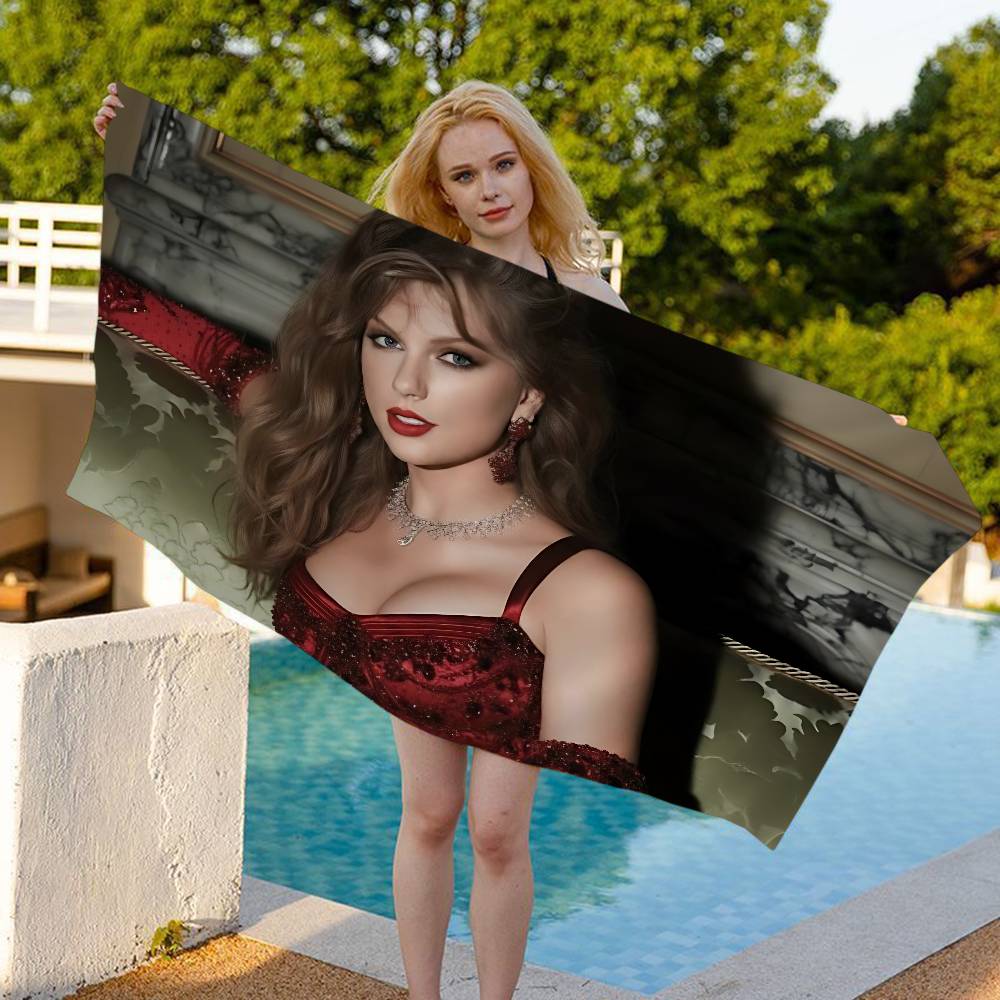 T-Taylor-SwiftS Singer Microfiber Blanket Quick Drying Beach Towels Oversized Printing Super Absorbent Pool Towel Blanket