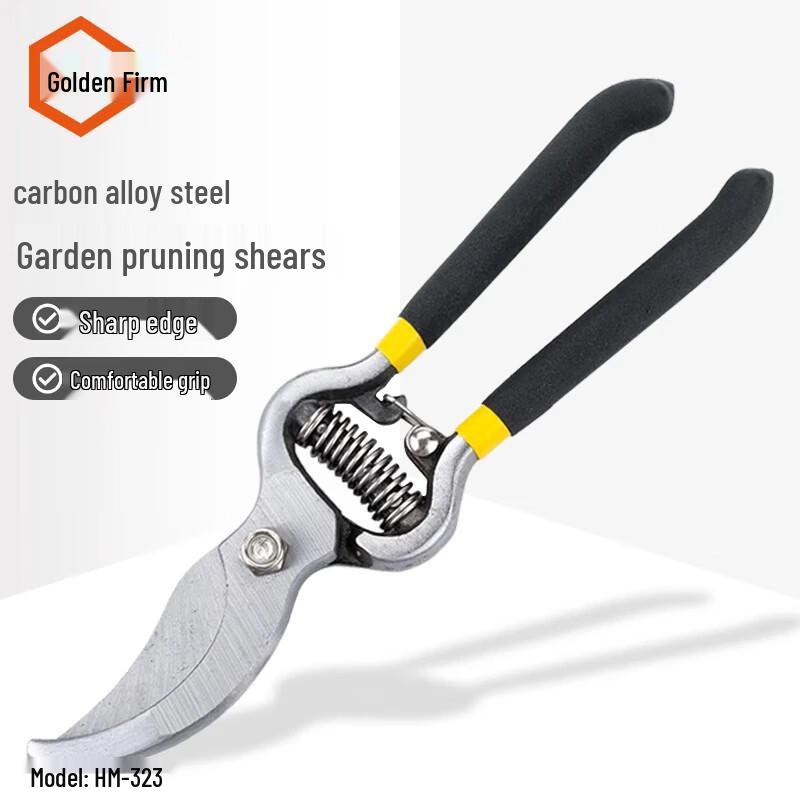 Carbon Alloy Steel Garden Pruning Shears Left-curved
