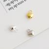 Gold-Plated S925 Sterling Silver Heart Pendant DIY Pearl Necklace/Bracelet Accessory
