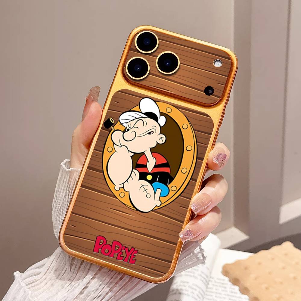 Cartoon Animation P-PopeyeS Retro For IPhone 17 Pro 17 Pro Max Rear Skin Wrap Decal Protective Sticker