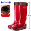 Men's Tan Quick-Dry High-Top Rain Boots - Waterproof, Non-Slip, No-Mesh Rubber Shoes