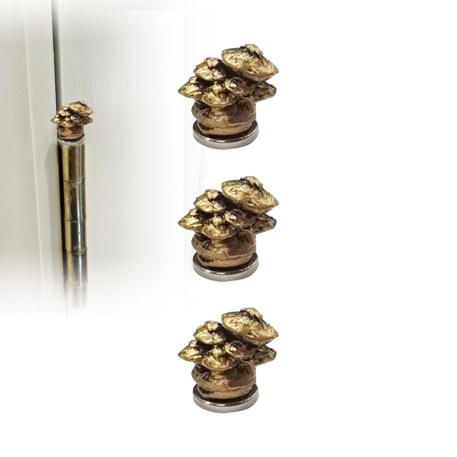 

Головка петли для украшения домаВинтажные головки дверных петель в виде животных Декоративный набор из 3 бронзовых головок петли для животных Магнитная дверная петля One Size