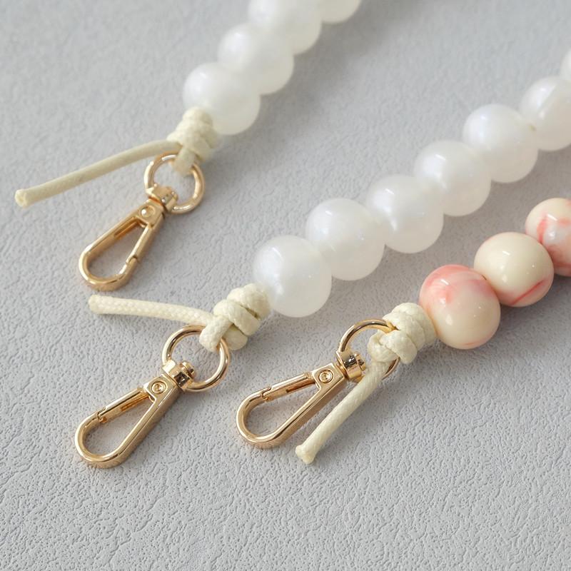 New Fashion Woman Bag Accessory Detachable Boutique Beaded Chains Cute Acrylic Luxury Strap Women Handbag Shoulder Handle Chain