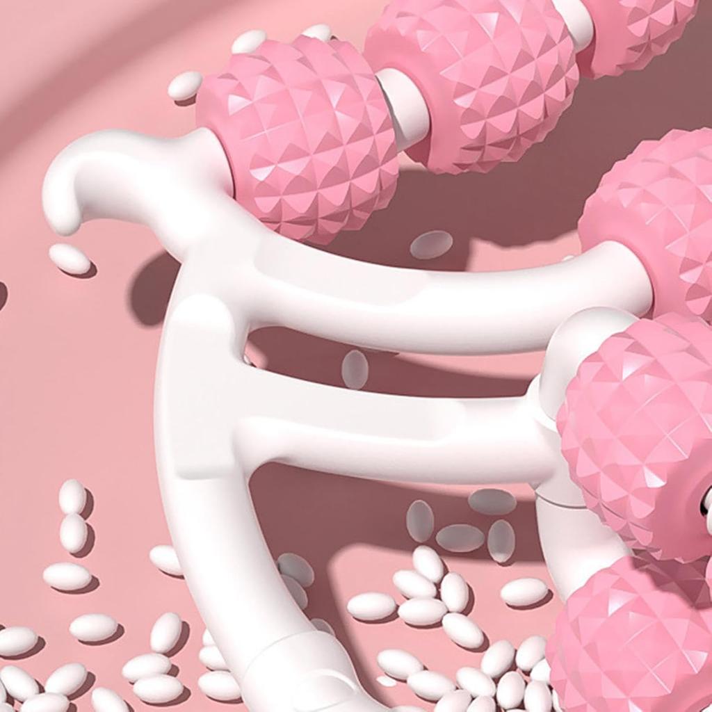 Dickly Massagerolle Relax Roller 20 Wheels, Massage Roller Muscle Relaxer Roller, Arm Leg Massage Circular Leg Clamps for Elbow, Thigh, Wade, Buttocks