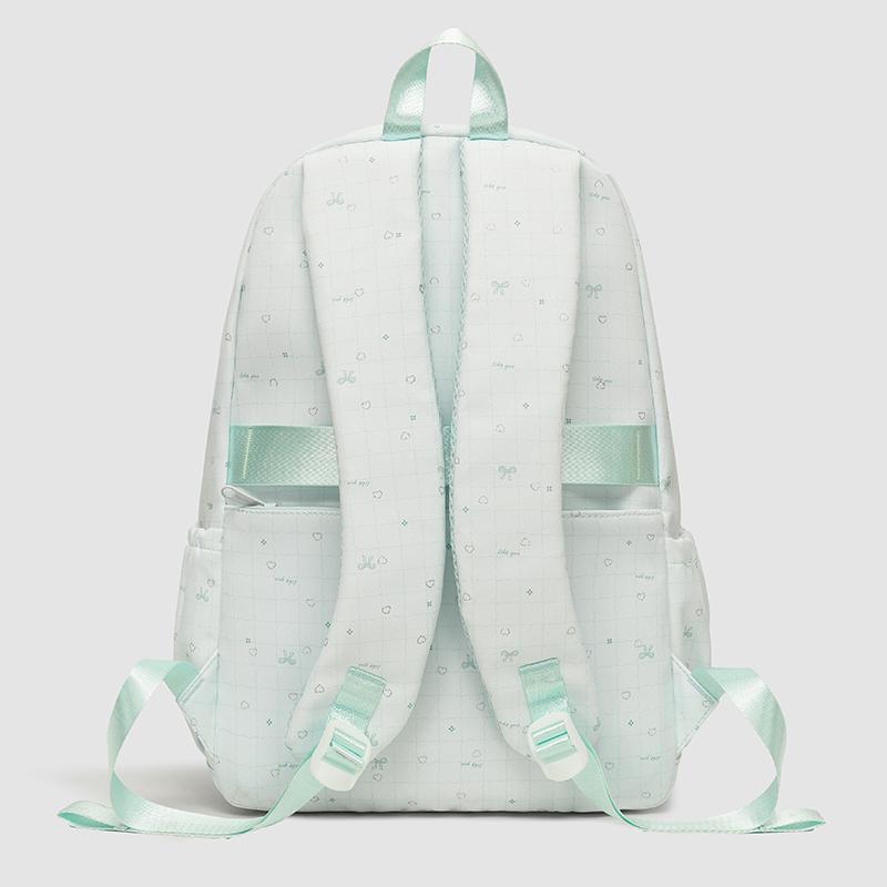 Cute Printed Backpack with Front Pocket and Side Pockets for Students and Daily Use