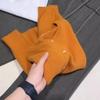 Orange long-sleeved knitted cardigan sweater women's autumn and winter loose soft waxy lazy coat top