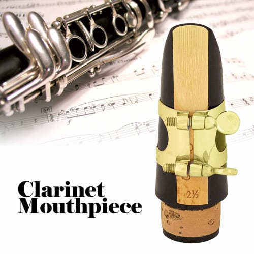 akindou Beginner's B-flat Clarinet Mouthpiece Set with Reeds (Gold)