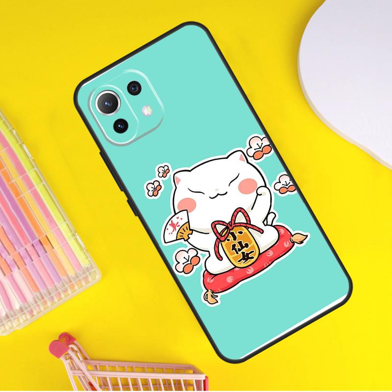 China cute lucky cat Cover For Xiaomi 14 Ultra 13 11T 12T 13T 14T Pro POCO X7 X6 Pro X3 X5 F3 F5 M6 F6 Pro Case