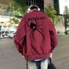 American Style Retro Wine Red Spider Baseball Suit Jacket Men's Spring and Autumn New Fashionable Brand Teenager Flying Jacket