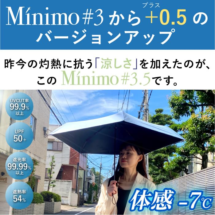 Super mini cool folding umbrella parasol lightweight 150g heat shielding 50cm ribs x 5 pieces Feels like Compact UV protection shading Windproof