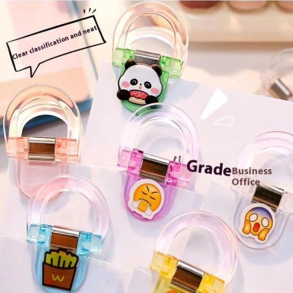 10Pcs Transparent Book Label Clip Strong Clip Paper Clips Set Durable Trouser Leg Clips  Office Use