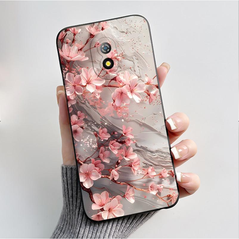 Coque de téléphone imprimée pour Itel A16 / A16PLUS / A23 / ITEL Alpha Lite Funda Coque Souple en Silicone Noir Coque Fleurie Mignonne Capa