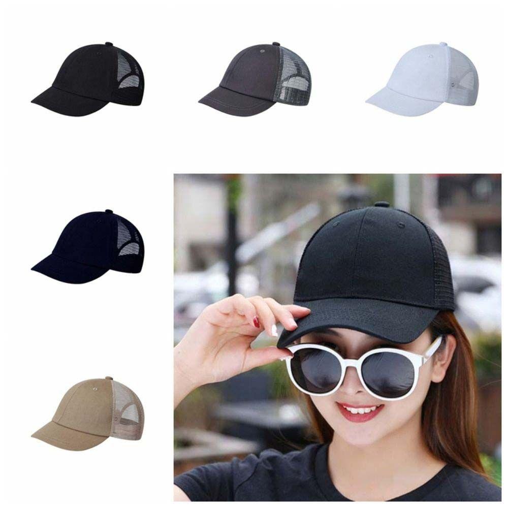 Cotton Summer Baseball Cap Short Brim Unisex Sunscreen Hat Fashion Mesh Peaked Cap  Classical