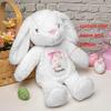 Personalized Easter Bunny Plush Stuffed Animal Toy Custom Name Soft Rabbit Doll Easter Birthday Gift For Baby Kids Room Decor