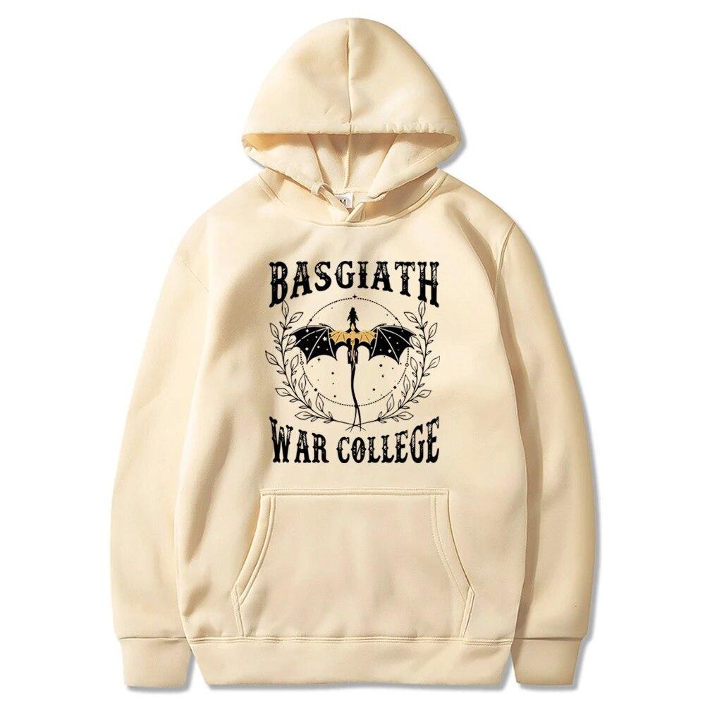 Vintage Fourth Wing Hoodie Black and Gold Dragon Graphic Basgiath War College Hooded Sweatshirt Rebecca Yoros Book Lover Hoodies Unisex Hoodie