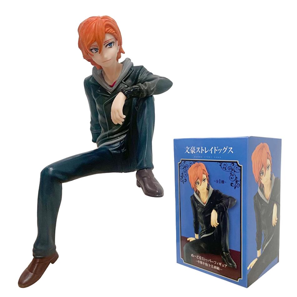 Q Version Bungo Stray Dogs Dazai Osamu Chuuya Nakahara Figure PVC Model Japanese Cartoon Figurines Decor Collection Toy Gift