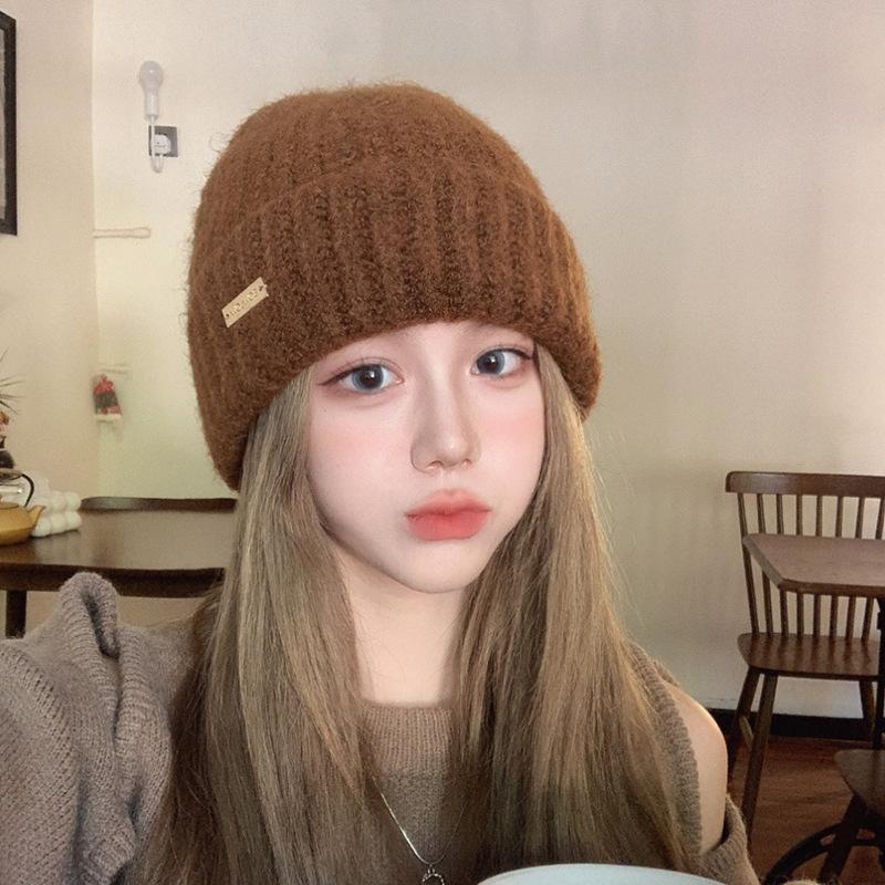 Ear Protection Warm and Cold Proof Knitted Hat  Large Head Circumference  Face Showing Small Wool Blended Japanese Cold Hat for Men