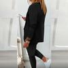 Women 2 Pieces Elegant Slim Fit Jacket Formal Office Work Pant  Lapel Coat Set