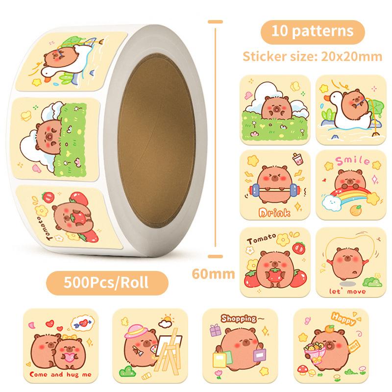 300 Stück Cartoon Capybara Graffiti-Aufkleber, multifunktional, selbstklebend, für Wasserflasche, Laptop, Gepäck, Laptop-Aufkleber