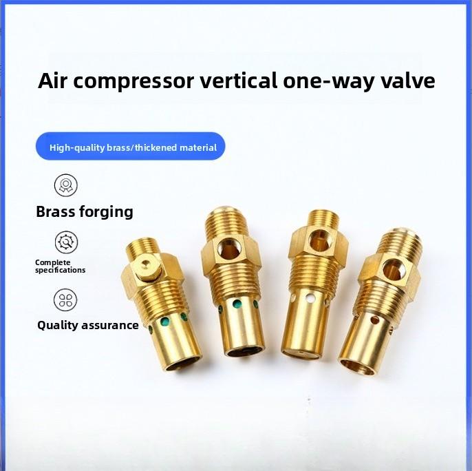 Vertical Brass Check Valve for Belt Drive Air Compressor, Non-Return Valve, One-Way Valve