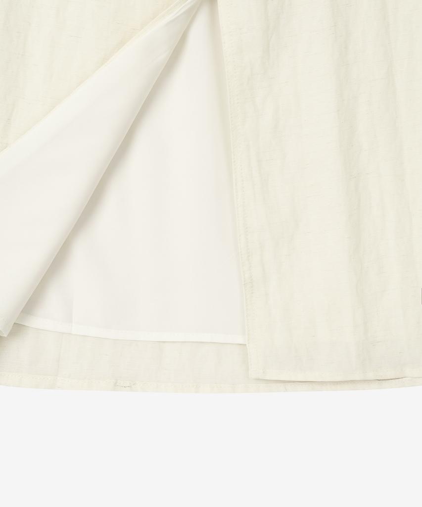 Basica Light Banding Slit Long Skirt (Beige)