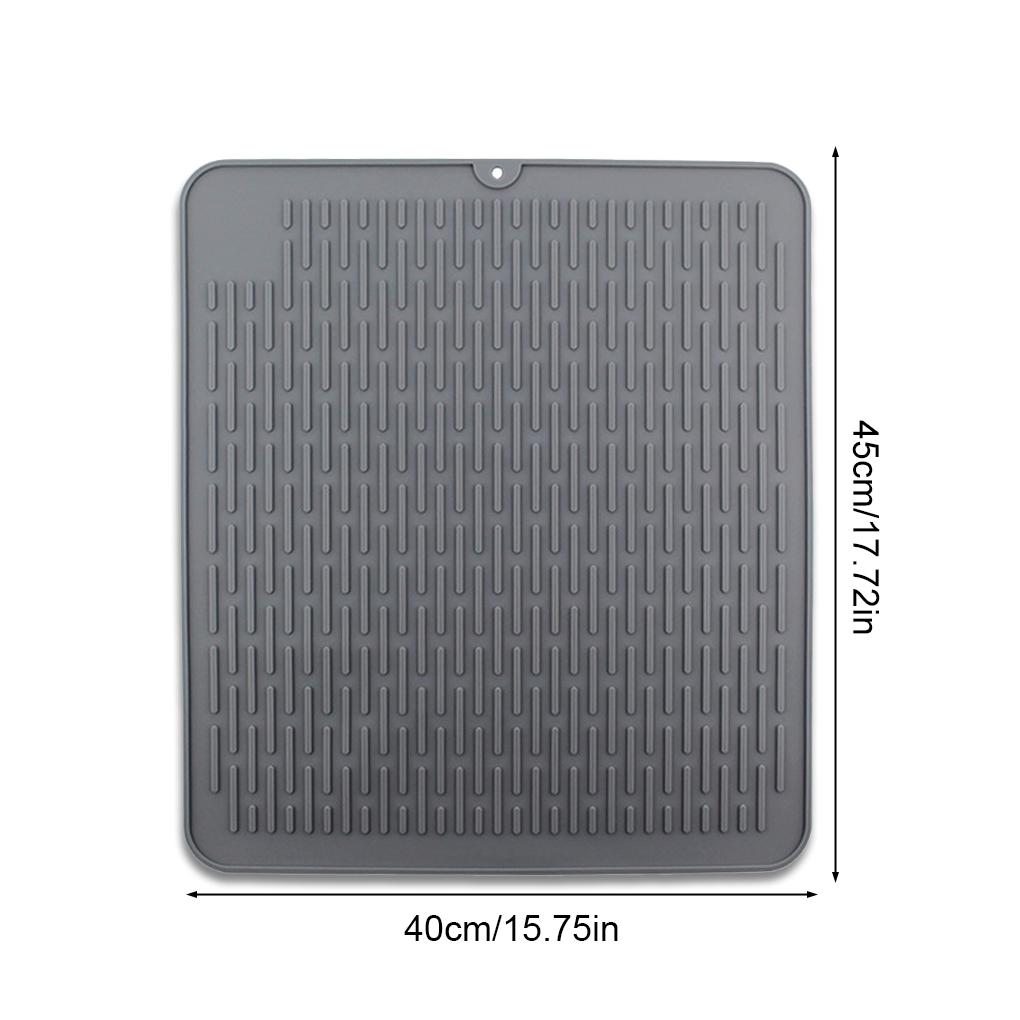 Dish Drying Mat Flexible Cups Plates Draining Tableware Dishware Forks Anti-slip Reusable Hanging Table Dinnerware Pad