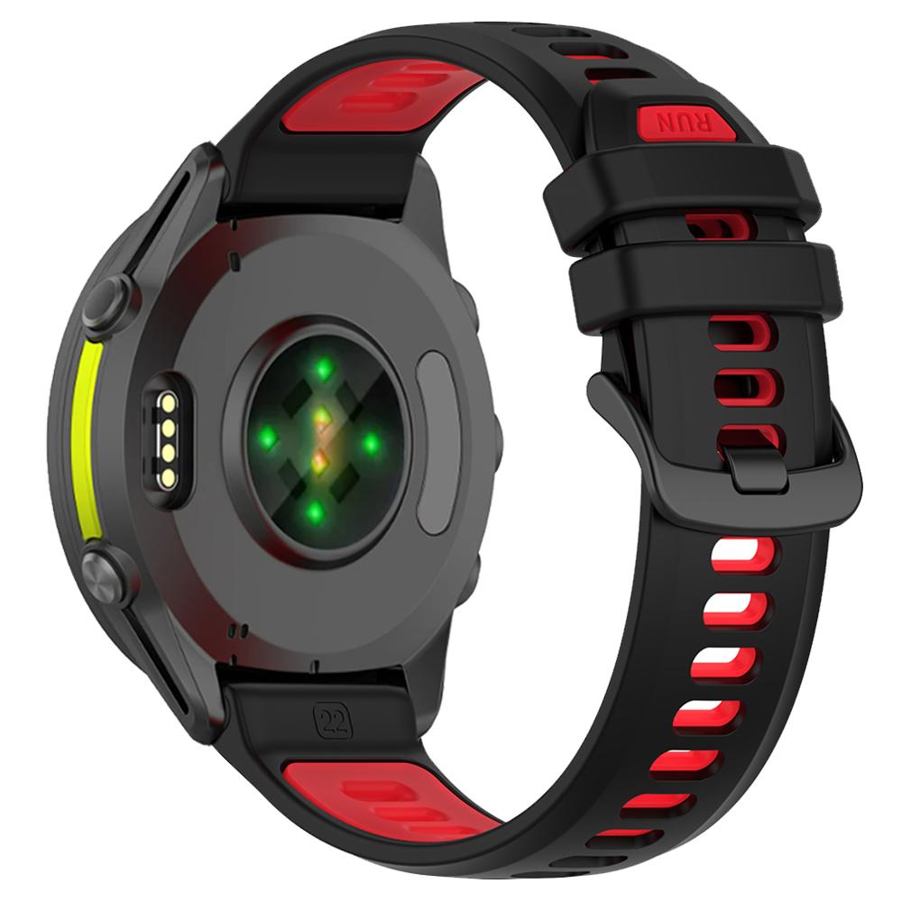 22mm Two-Tone Silicone Smart Soft Bracelet For Garmin Forerunner 745 965 970 945 935 955 Solar Outdoor Replace Sports Watchbands