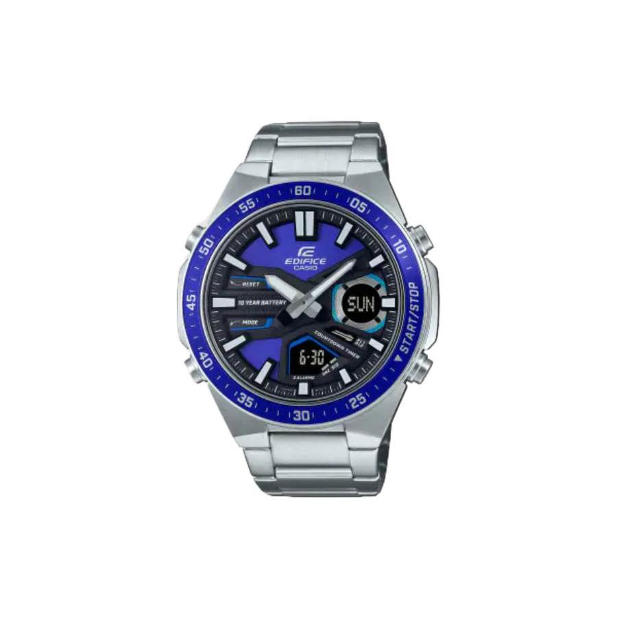 CASIO Men EDIFICE 46.9mm Blue Watch EFV-C110D-2AV EFV-C110D-2AV Blue Dial